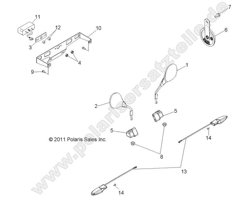 ELECTRICAL, TURN SIGNALS, HORN and MIRRORS