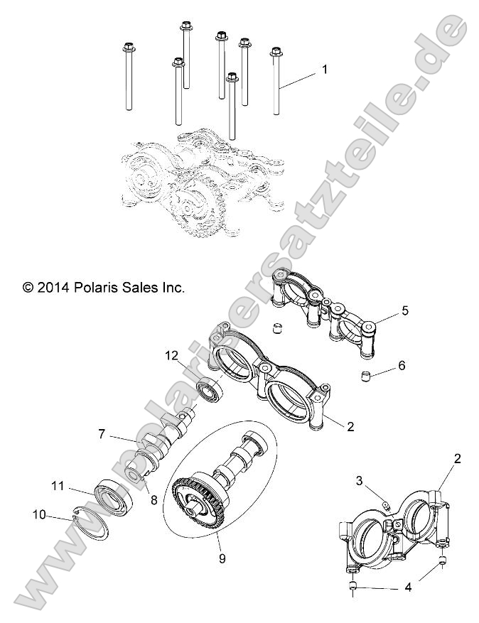 Engine, Cams and Bearing Housing