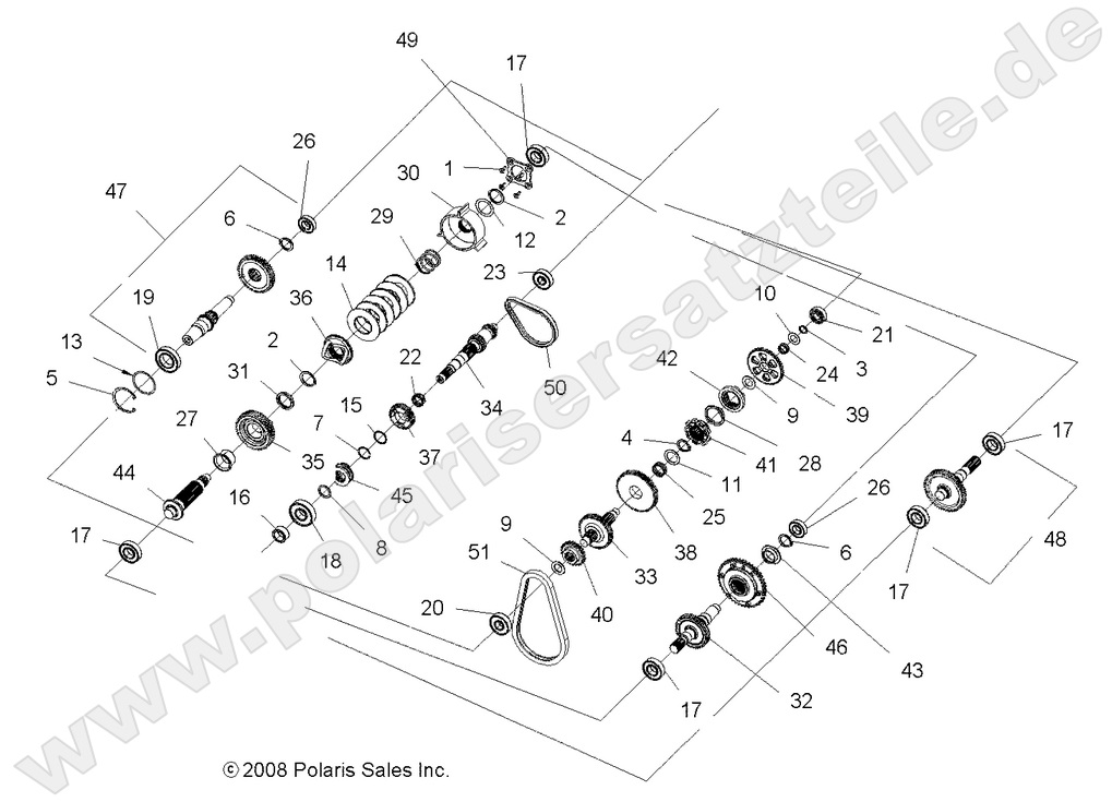DRIVE TRAIN, MAIN GEARCASE INTERNALS