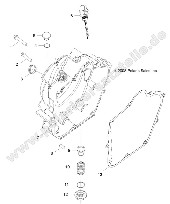 engine crankcase cover rh