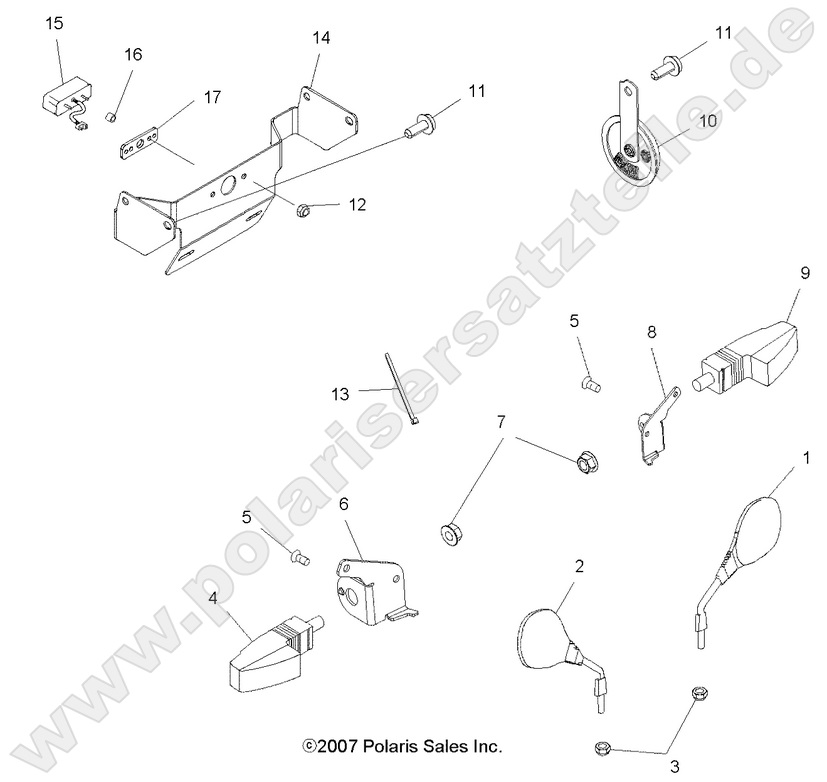 ELECTRICAL, TURN SIGNALS, HORN and MIRRORS