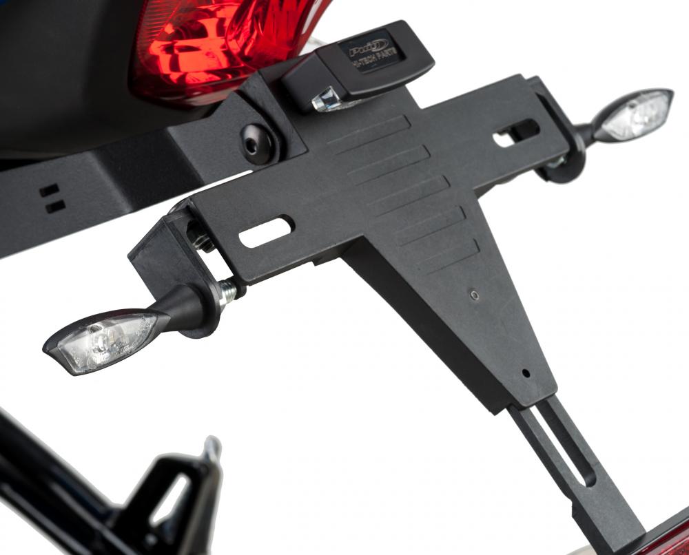 Puig_LED_Blinker_DID_6074N_am_Motorrad Puig LED Blinker Set DID Power, schwarz, Glas klar, ABE, 63x15 mm