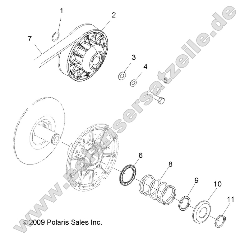 DRIVE TRAIN, SECONDARY CLUTCH