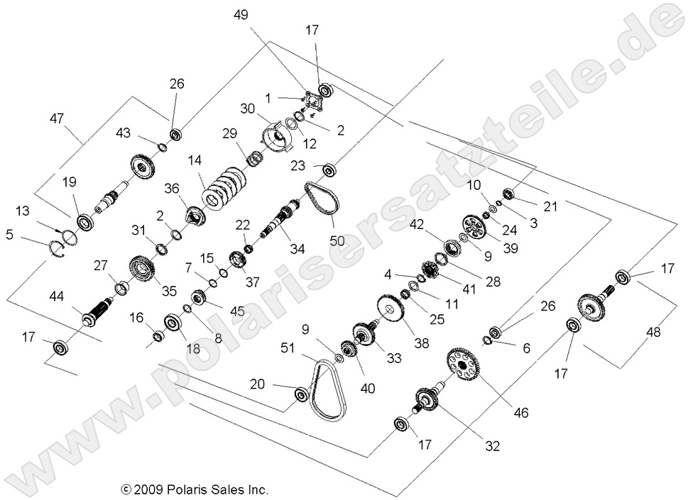 DRIVE TRAIN, MAIN GEARCASE INTERNALS