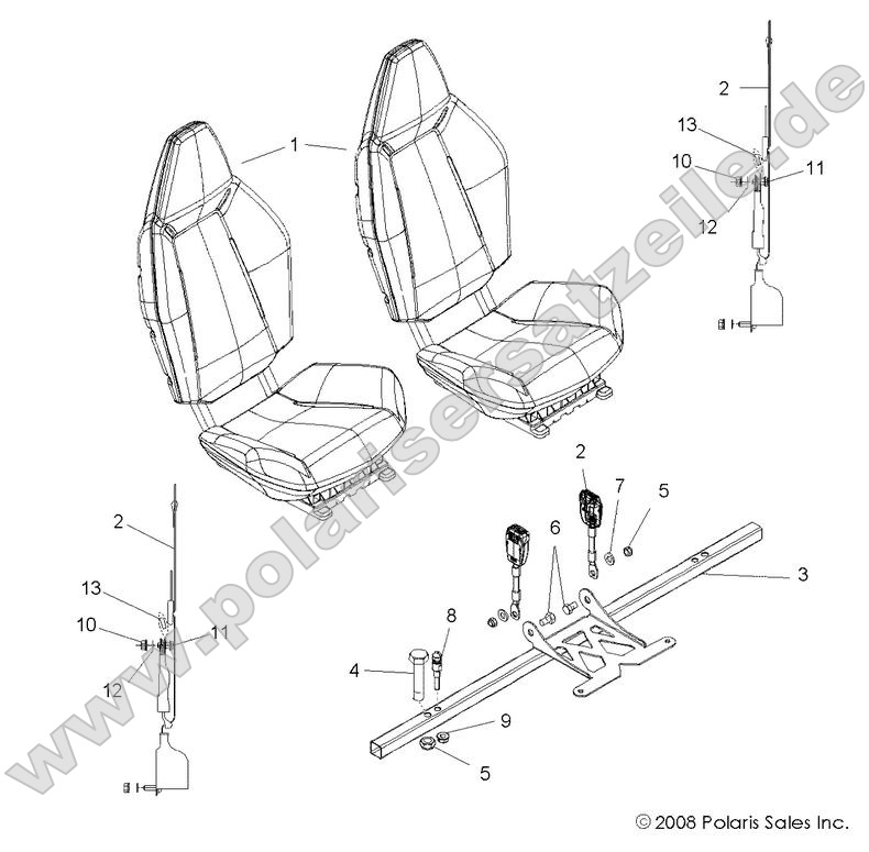 body seat mounting and belts