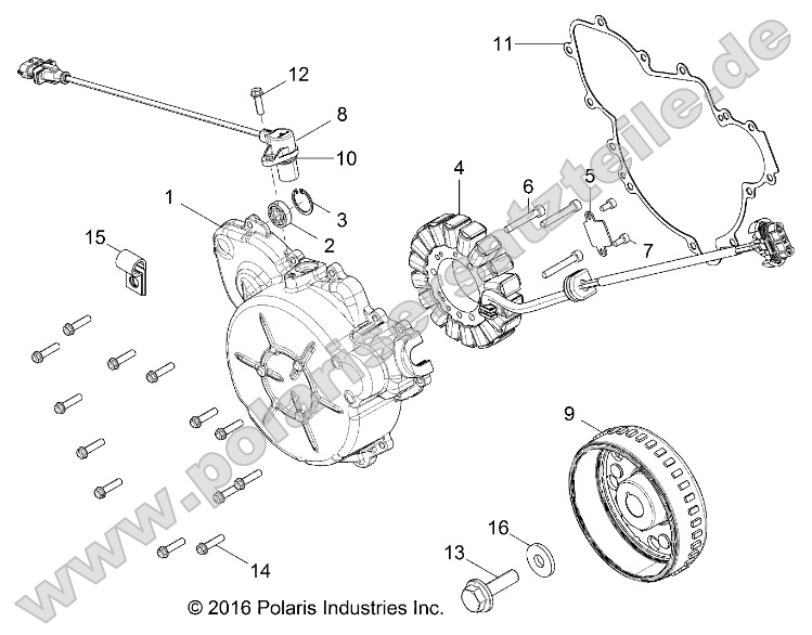 Engine, Stator and Flywheel