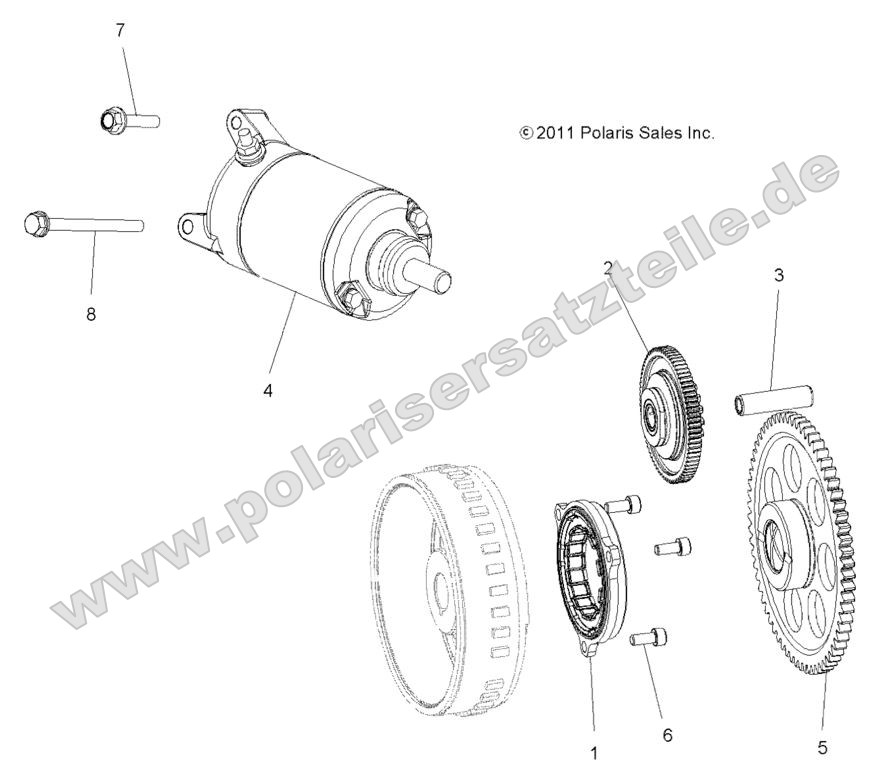 ENGINE, STARTER DRIVE