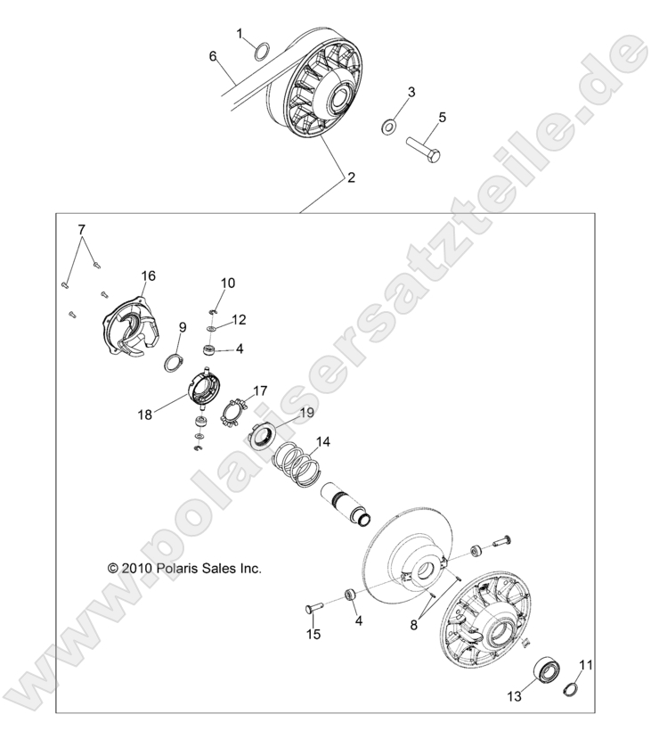 DRIVE TRAIN, SECONDARY CLUTCH