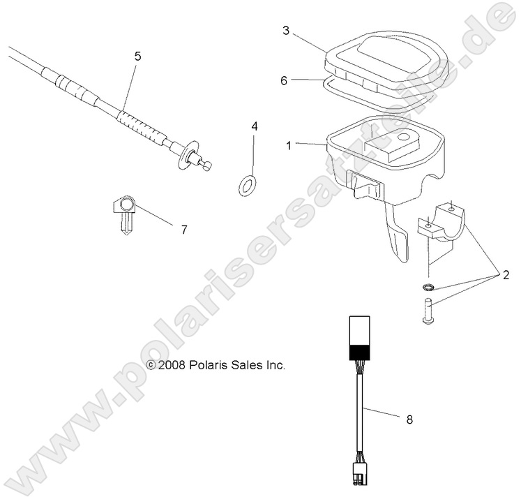 STEERING, CONTROLS and THROTTLE ASM. and CABLE