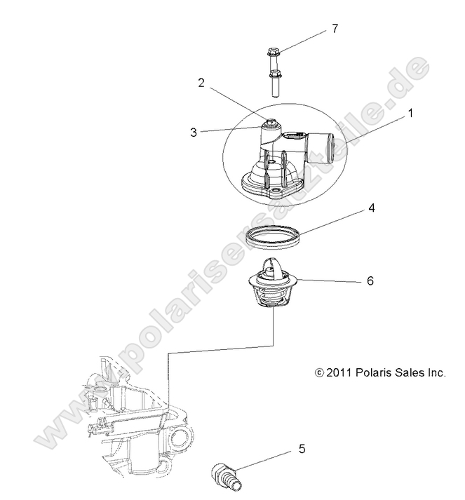 ENGINE, THERMOSTAT and COVER