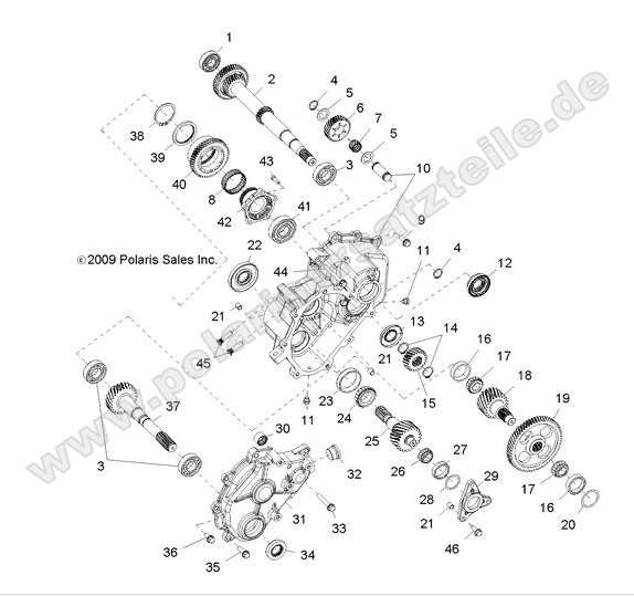 drive train main gearcase internals 1 (Built 5/17/10 and After)