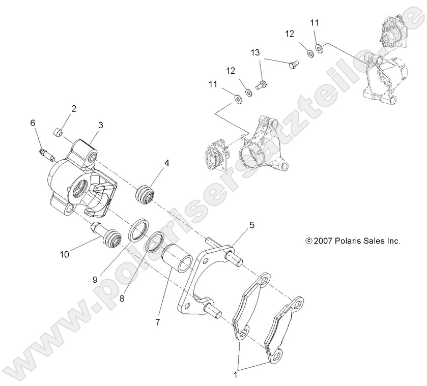 BRAKES, REAR CALIPER