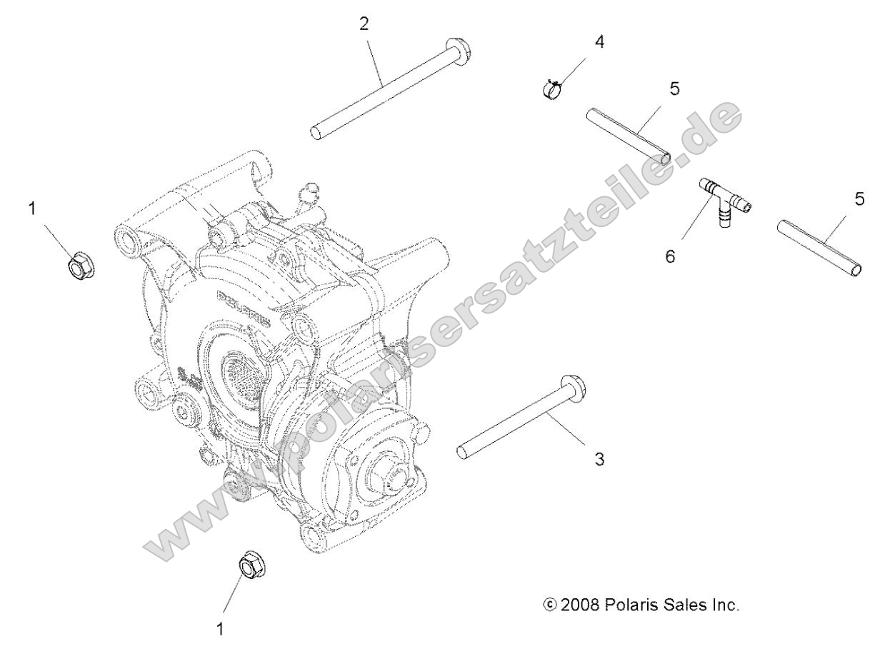 Drive Train, Gearcase Mounting, Rear