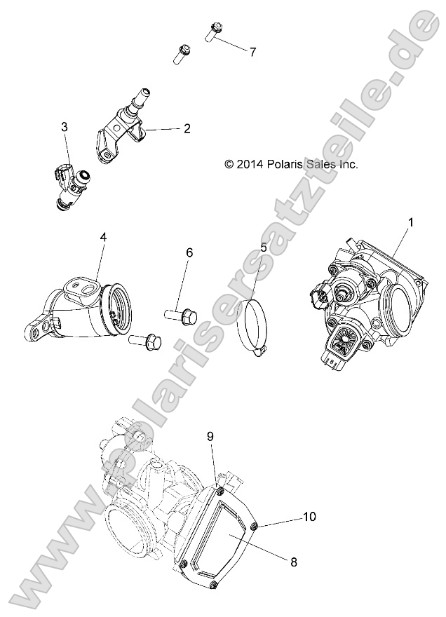 Engine, Throttle Body and Fuel Rail