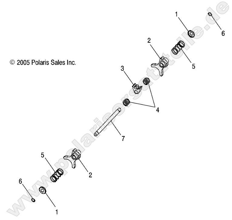 DRIVE TRAIN, MAIN GEARCASE SHIFT FORKS