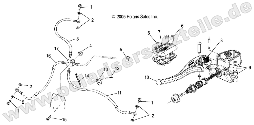 CONTROLS - MASTER CYLINDER/BRAKE LINE
