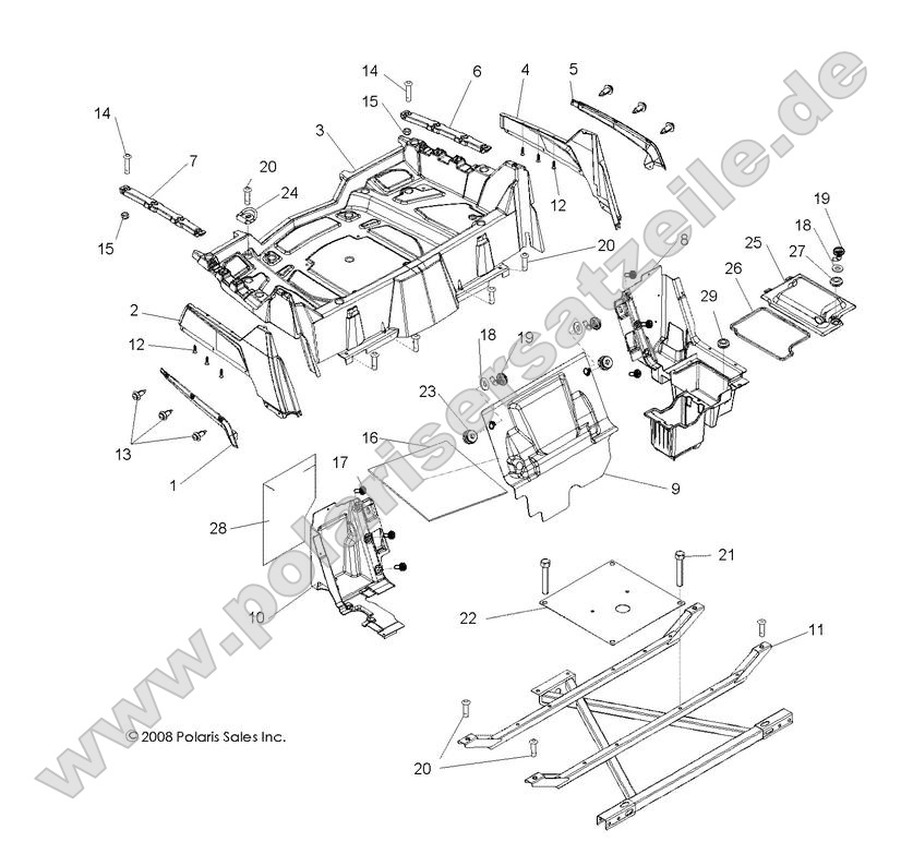 body rear rack and fenders