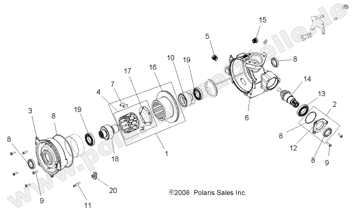 DRIVE TRAIN, FRONT GEARCASE