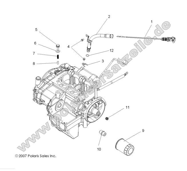 ENGINE, DIPSTICK and OIL FILTER