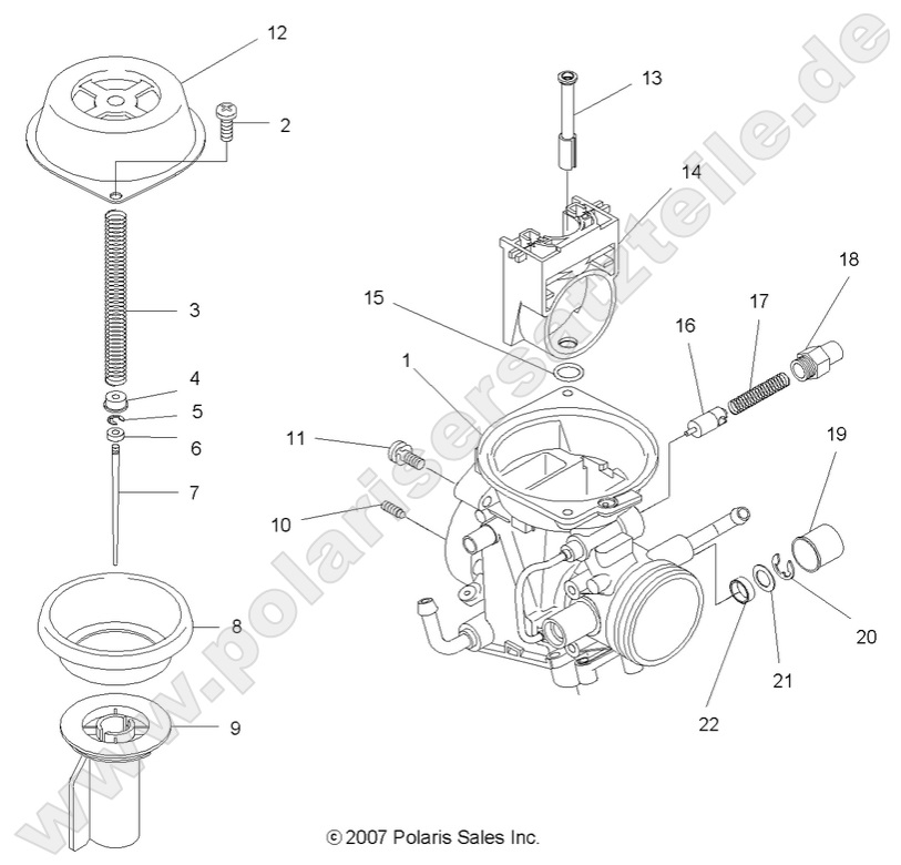 ENGINE, CARBURETOR, UPPER