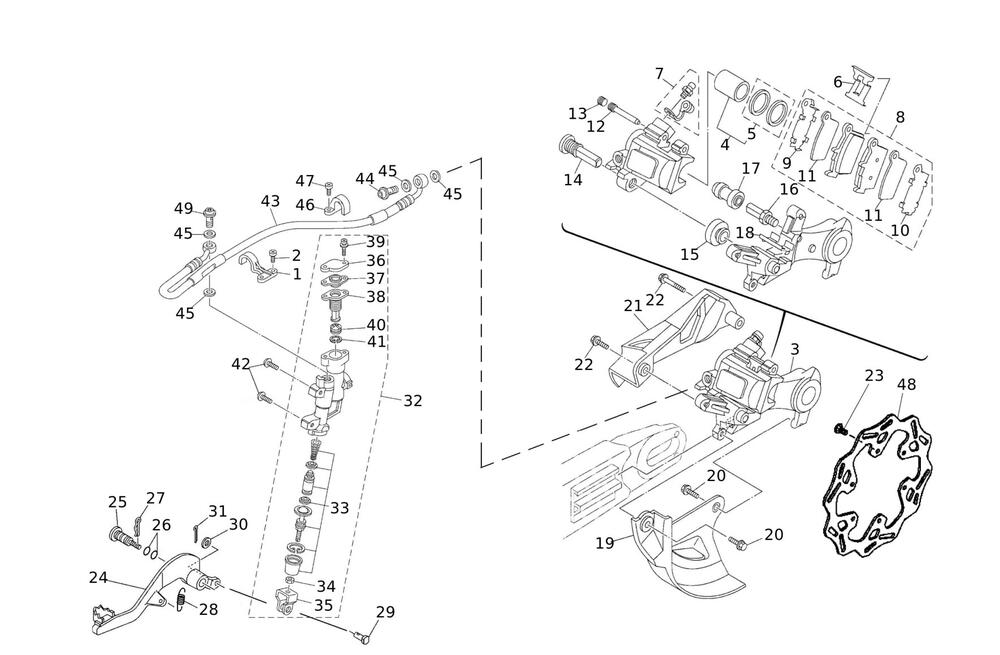XE300MY24-Hinterradbremse Hinterradbremse
