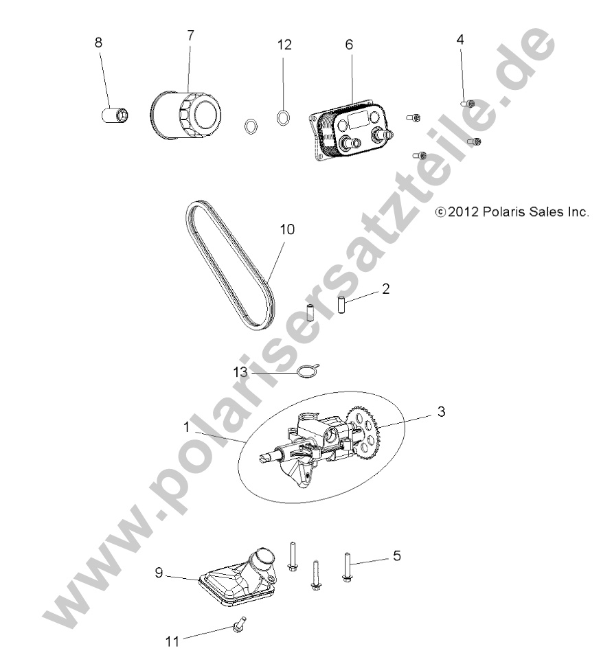 ENGINE, OIL PUMP and OIL COOLER