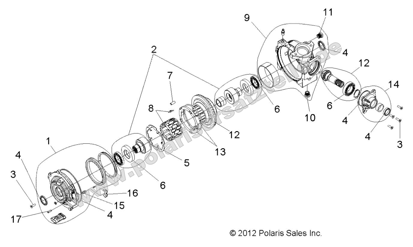 Drive Train, Front Gearcase Internals