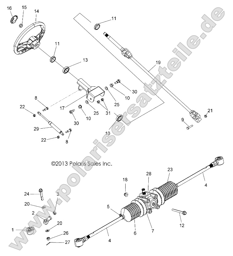 Steering, Steering Asm. (49ATVSTEERING14SP325)