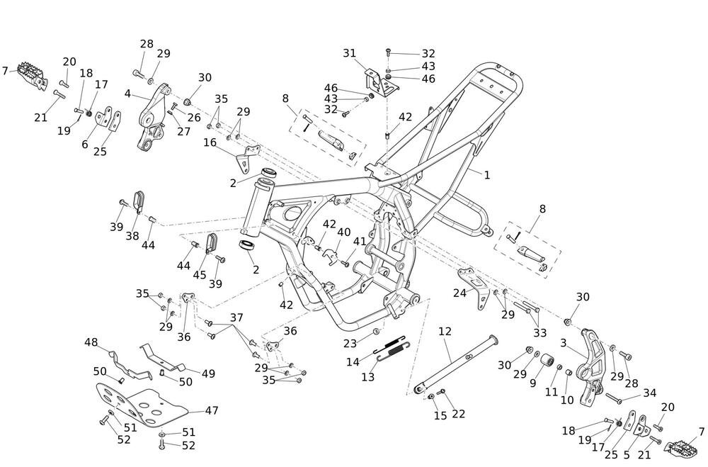 Caballero125MY24-Rahmen Rahmen