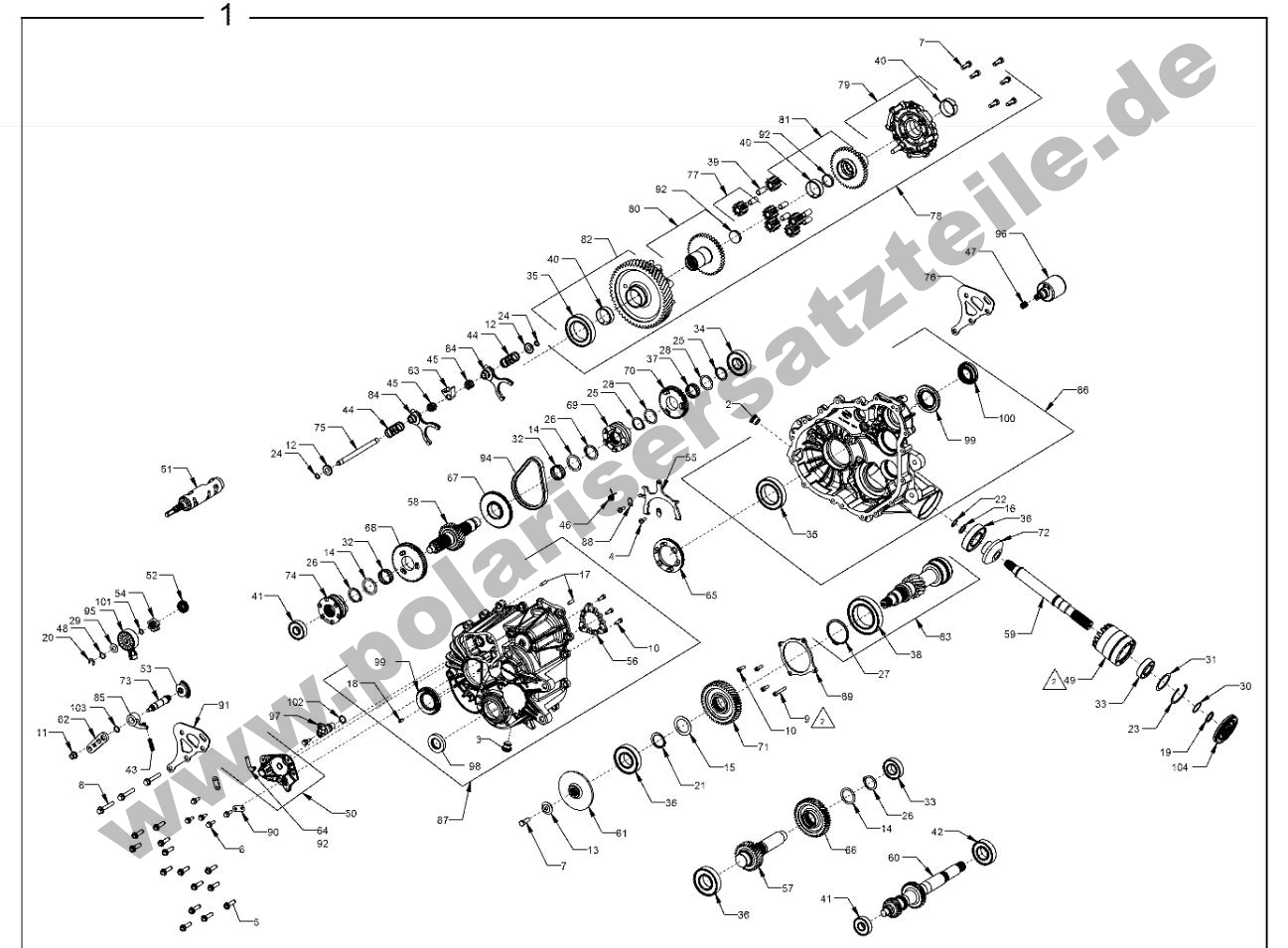 DRIVE TRAIN, MAIN GEARCASE INTERNALS