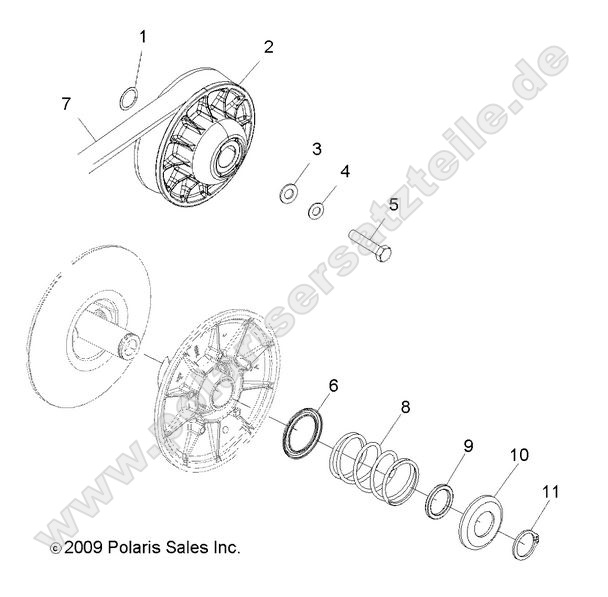 drive train secondary clutch