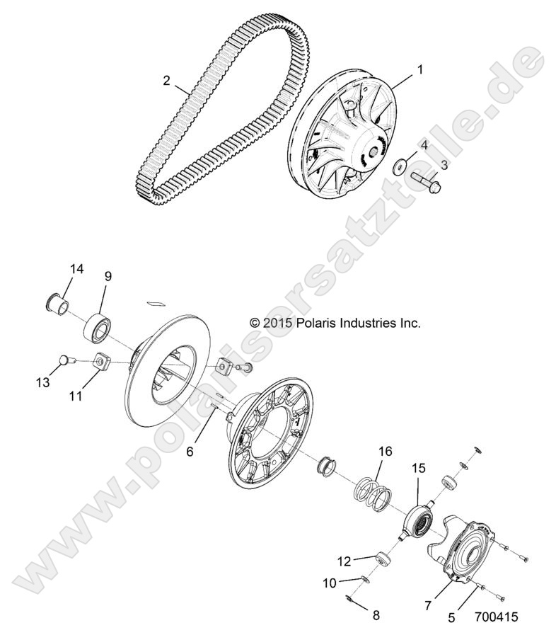 DRIVE TRAIN, SECONDARY CLUTCH