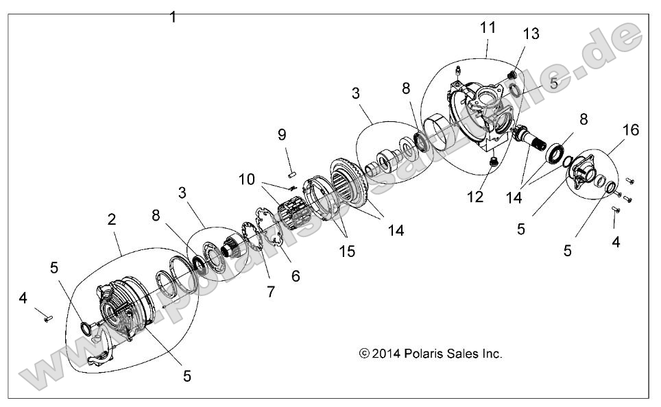 Drive Train, Front Gearcase Internals