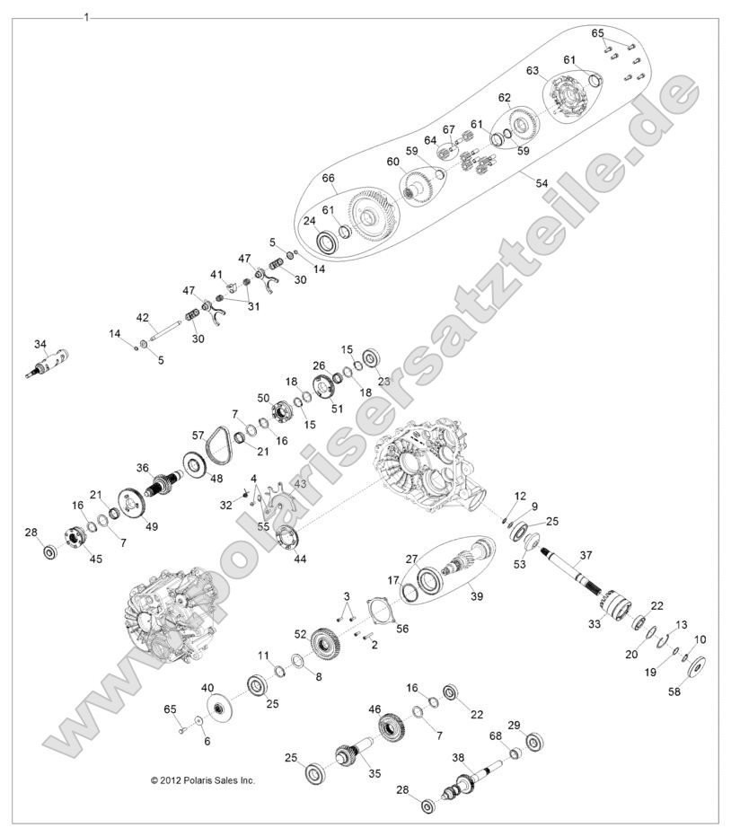DRIVE TRAIN, MAIN GEARCASE INTERNALS