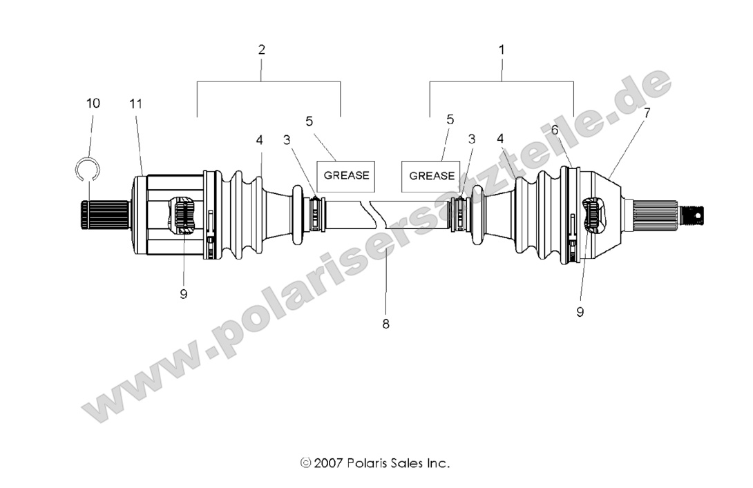 DRIVE TRAIN, FRONT HALF SHAFT