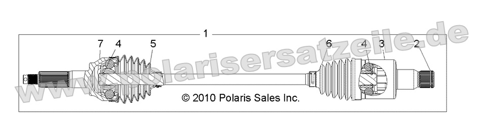 DRIVE TRAIN, REAR HALF SHAFT