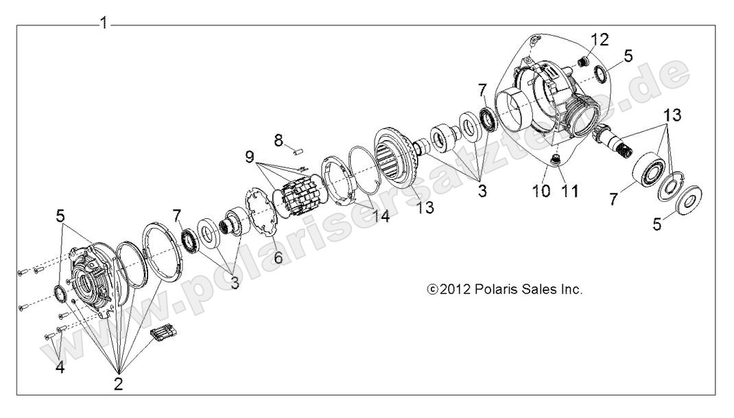 DRIVE TRAIN, FRONT GEARCASE INTERNALS 1333104