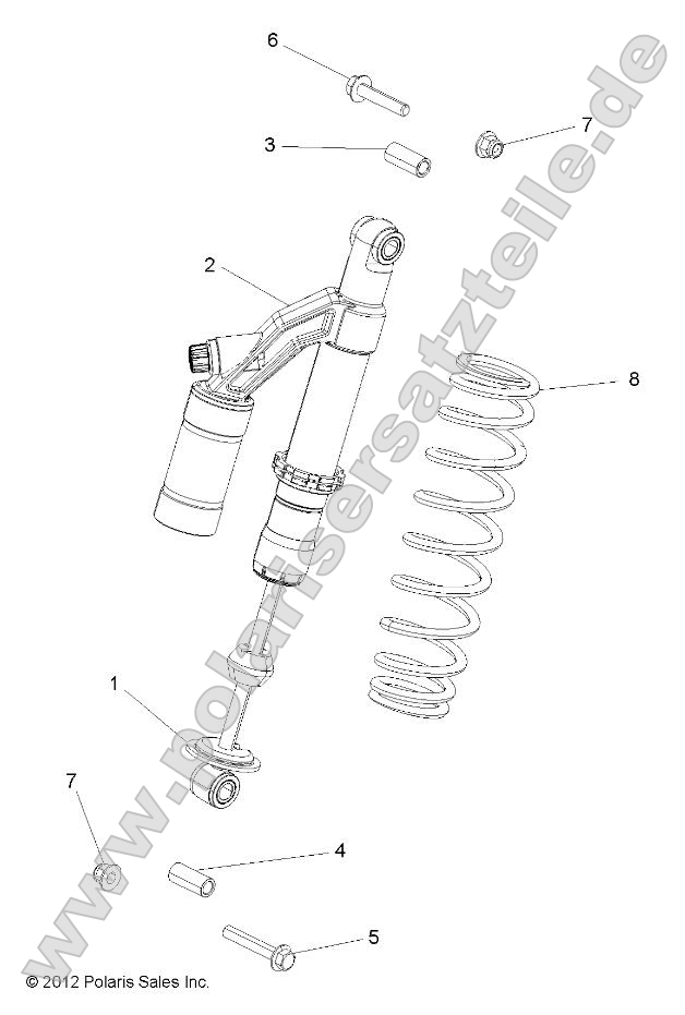 Suspension, Shock, Rear, Mounting