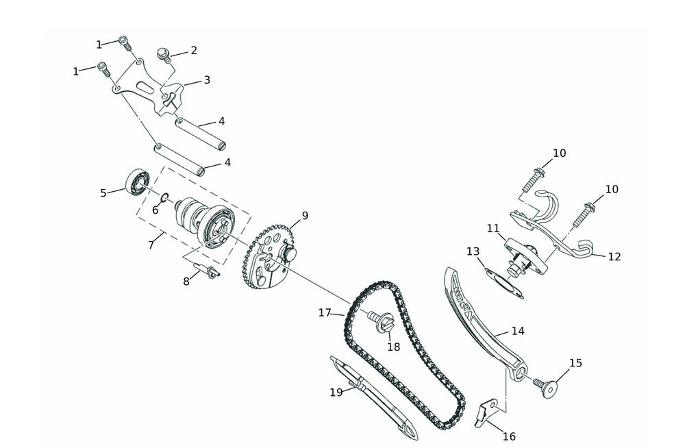 Caballero125MY24-Nockenwelle-Kette Nockenwelle / Steuerkette