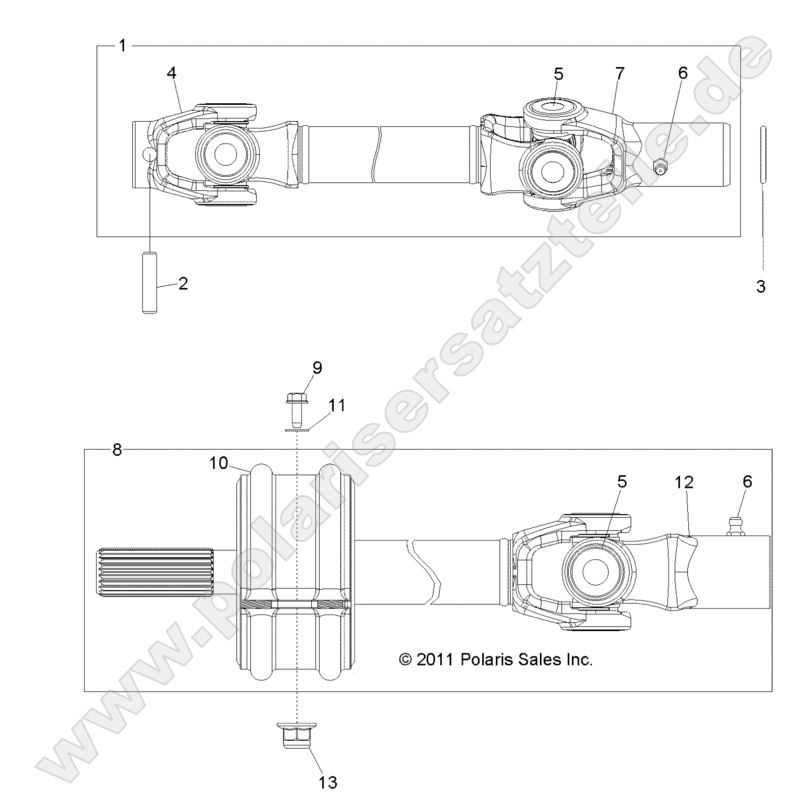 DRIVE TRAIN, FRONT PROP SHAFT