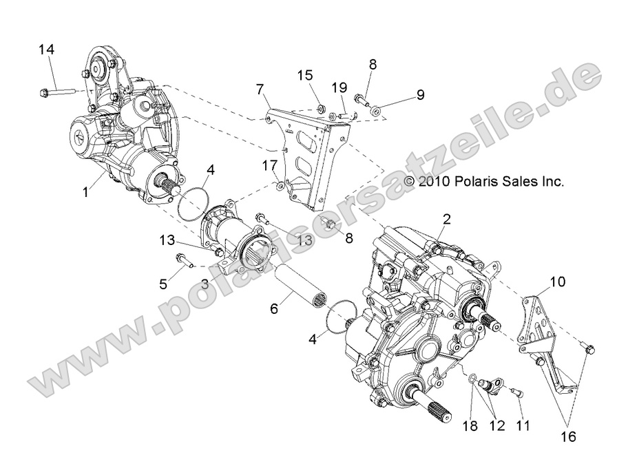 DRIVE TRAIN, GEARCASE, DIFFERENTIAL MOUNTING