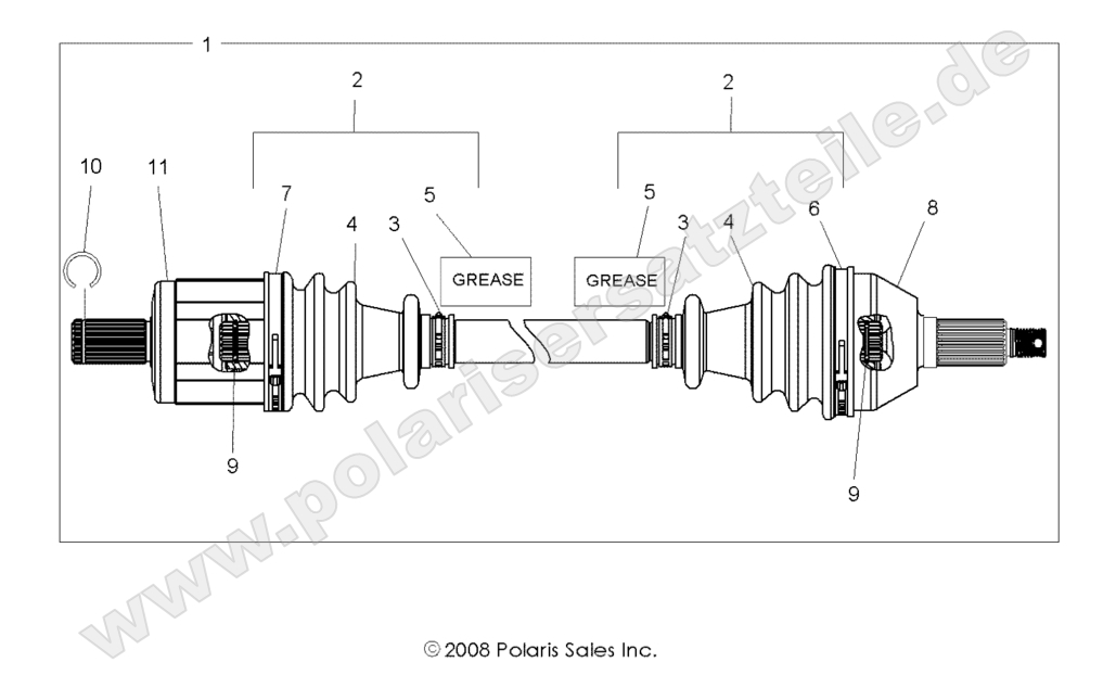 DRIVE TRAIN, FRONT HALF SHAFT