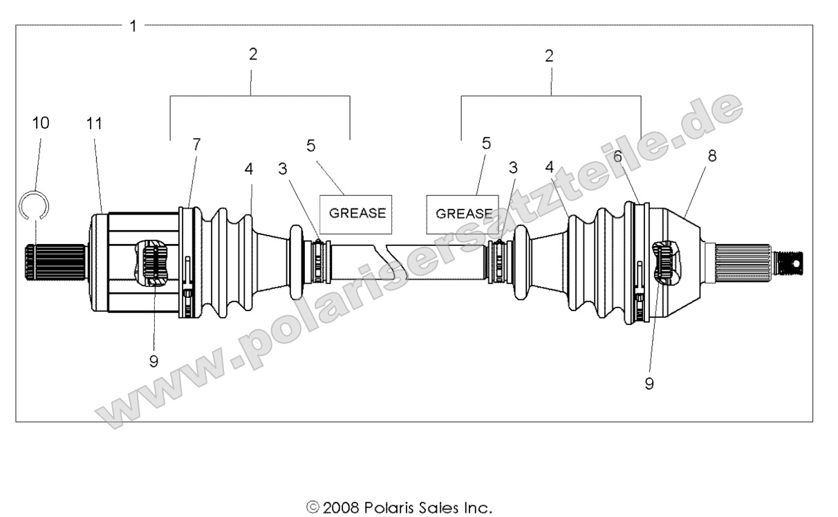 DRIVE TRAIN, FRONT HALF SHAFT