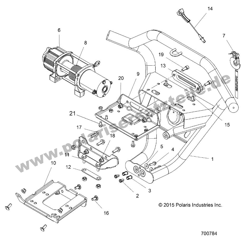ACCESSORY, FRONT BUMPER, W/WINCH