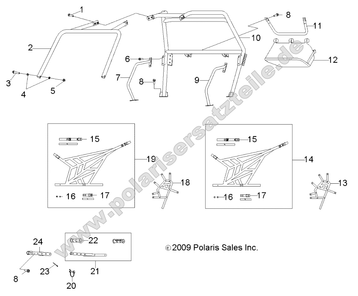 Chassis, Cab Frame and Side Nets