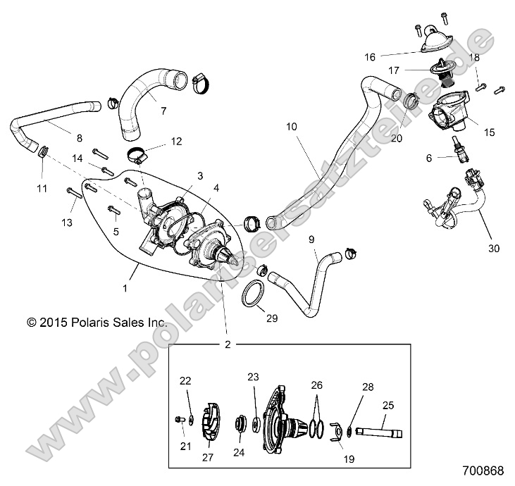 Engine, Waterpump and Bypass