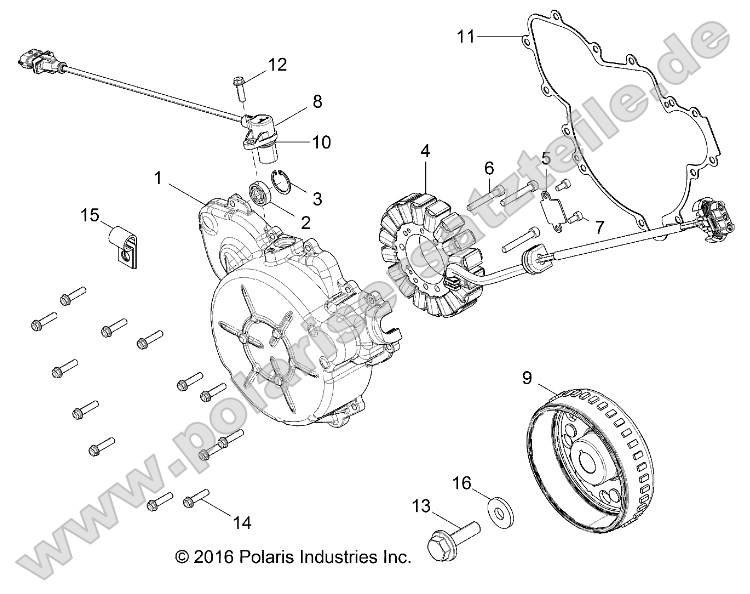 Engine, Stator and Flywheel