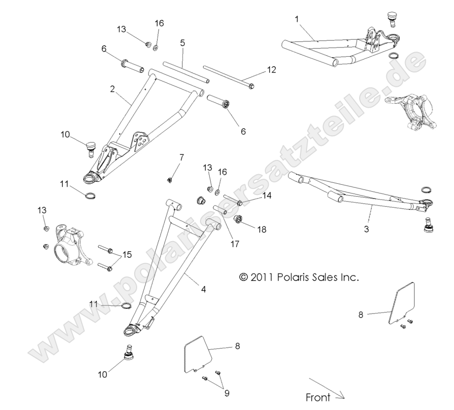 SUSPENSION, FRONT CONTROL ARMS
