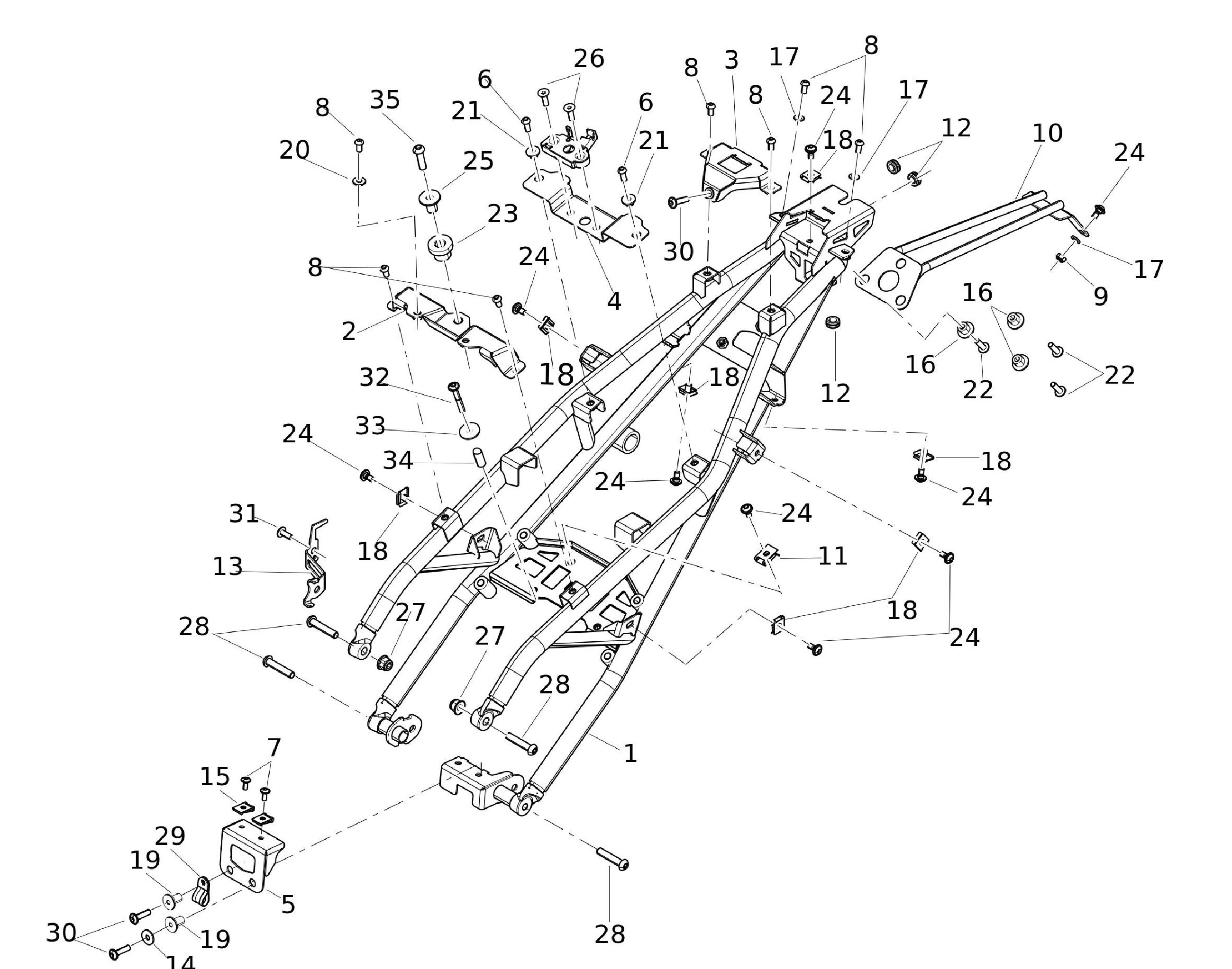 Hinterrahmen Hinterrahmen