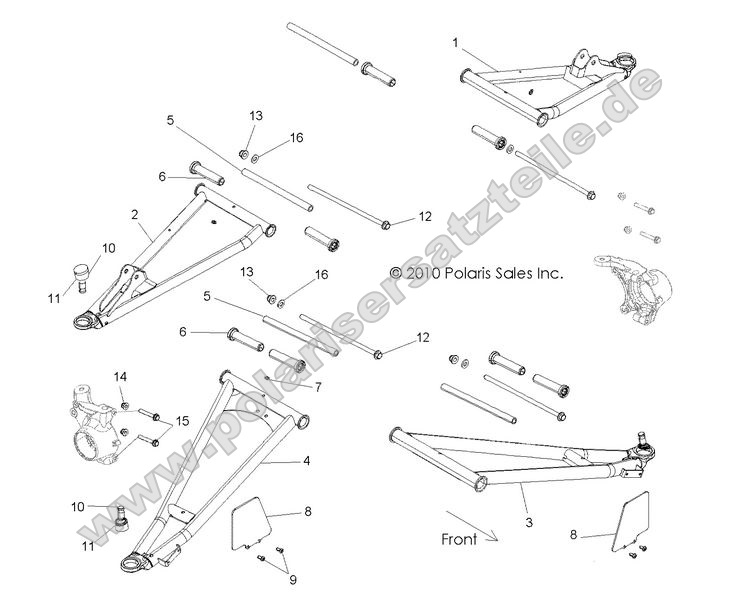 SUSPENSION, FRONT CONTROL ARMS